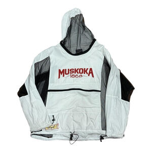 Gilmore Bug Jacket Mens Medium White Muskoka 1868 Pullover Mesh Netting Hoodie